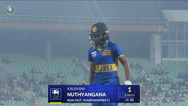 IND-W vs SL-W 2025, 5th T20I: Kaushani Nuthyangana Wicket