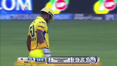 M37: CSK vs RR –  Dwayne Smith Six