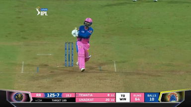 M12: CSK vs RR   – Rahul Tewatia Six