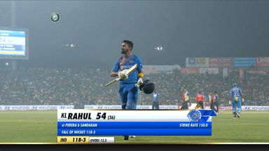 IND vs SL 2020, 3rd T20I: KL Rahul Wicket