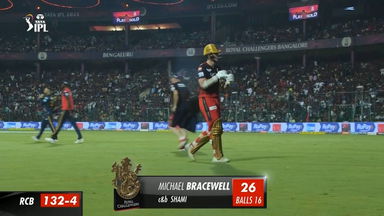 M70: RCB vs GT – Michael Bracewell Wicket