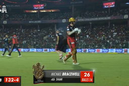 M70: RCB vs GT – Michael Bracewell Wicket