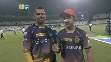 M11: KKR vs KXIP – Gautam Gambhir & Sunil Narine Interview