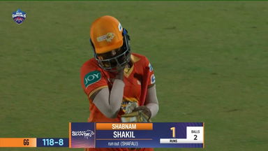 M20 - DC vs GG: Shabnam Shakil Wicket