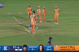 Splendid run-out: Ashwani Kumari's direct hit sends back Kapp