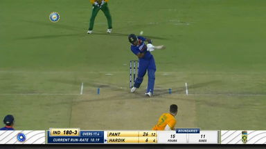 IND vs SA 2022, 1ST T20I: Hardik Pandya Six