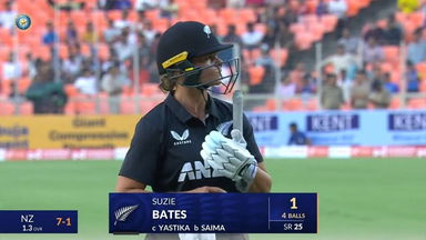 IND-W vs NZ-W 2024, 1st ODI: Suzie Bates Wicket