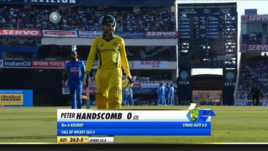 IND vs AUS 2019, 3rd ODI: Peter Handscomb Wicket