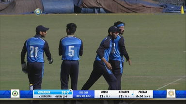 Prerak Mankad's 4-wicket haul