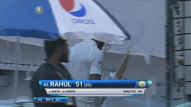 IND vs AUS 2017 - 2nd Test day 3 : KL Rahul Wicket