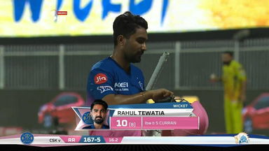 M04: RR vs CSK – Rahul Tewatia Wicket