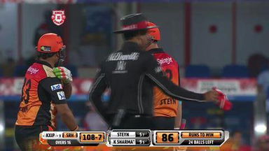 M9: KXIP vs SRH –  Karan Sharma Six