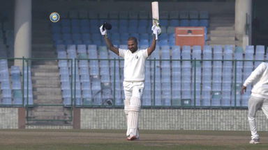 Ranji Trophy 2019-20: Delhi vs Hyderabad - Shikhar Dhawan's cracking century against Hyderabad