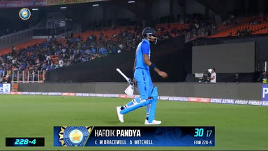 IND vs NZ 2023, 3RD T20I: Hardik Pandya  Wicket