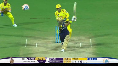 M05: CSK vs KKR – Robin Uthappa Six