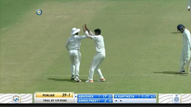 Ranji Trophy 2021-22, Punjab v Madhya Pradesh, QF: Punjab 2nd Innings Fall of Wickets