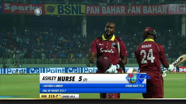 IND vs WI 2018, 2nd ODI: Ashley Nurse Wicket