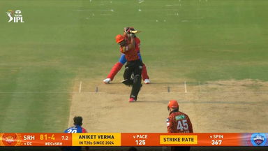 IPL 2025 M10: DC vs SRH - Aniket Verma Six