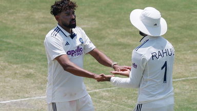 Trapped in front! Siraj gets his first wicket of the match