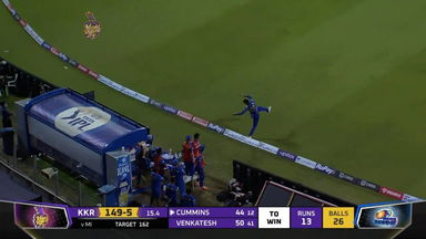 Suryakumar Yadav's splendid catch at the boundary ropes