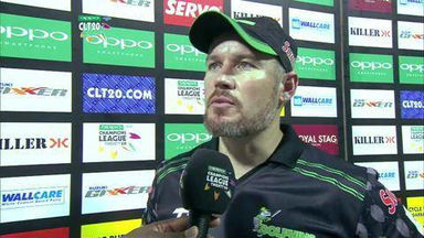 CLT20 2014 M8: DOL vs CSK  –   Interview – Morne van Wyk