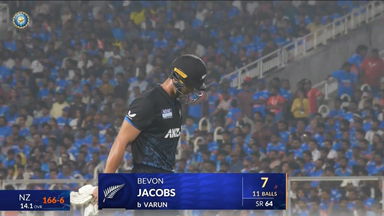 IND vs NZ 2026, 5th T20I: Bevon Jacobs Wicket