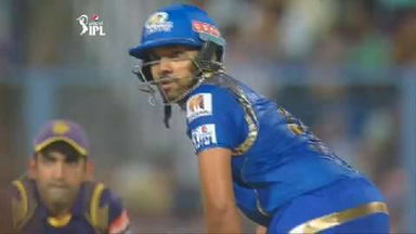 M1: KKR vs MI – Rohit Sharma Six