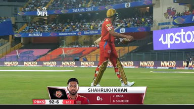 M08: KKR vs PBKS – Shahrukh Khan Wicket