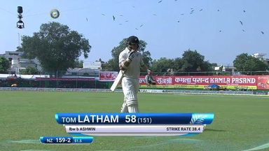 India VS NZ 2016, 1ST Test day 3 - Tom Latham Wicket