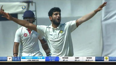 Ranji Trophy 2019-20: Gujarat  vs Goa, QF1 - Fall of wickets, Gujarat 2nd Innings