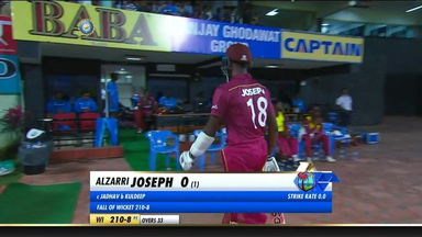 IND vs WI 2019, 2nd ODI: Alzarri Joseph Wicket