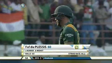 3RD ODI: IND vs SA – Francois du Plessis Wicket