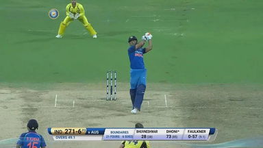 IND vs AUS 2017, 1st ODI: MS Dhoni Six