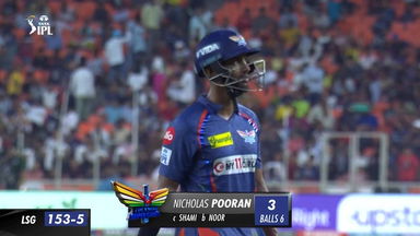 M51: GT vs LSG –  Nicholas Pooran   Wicket