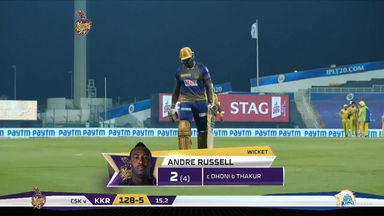 M21: KKR vs CSK – Andre Russell Wicket