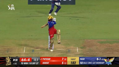 M15: RCB vs LSG – Rajat Patidar Six