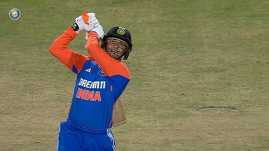 Abhishek Sharma welcomes Taskin Ahmed with scintillating Six