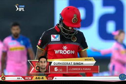 M49: RCB vs RR – Gurkeerat Mann Singh Wicket