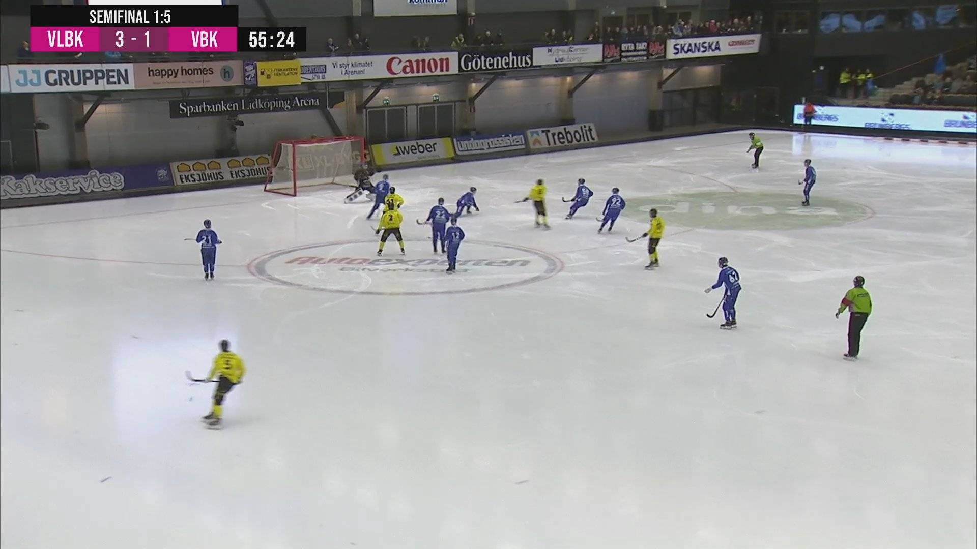 Highlights: Studiosändning: Villa Lidköping BK - Vetlanda BK (semifinal 1 av 5)