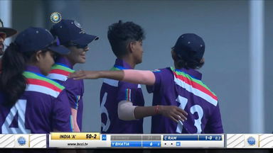 Senior Womens Cricket Challenger Trophy 2021-22, IND A v IND B: Fall of wickets