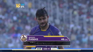M14: KKR vs SRH – Manish Pandey Wicket