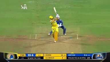 M59: CSK vs MI – MS Dhoni Six