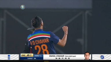 Rahul Chahar's beauty ball disrupts Malan's timber