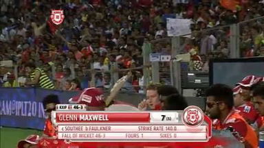M3: KXIP vs RR – Glenn Maxwell Wicket