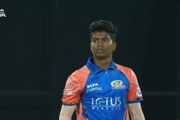 Beaten all ends up! Vastrakar roars with Ashleigh Gardner's wicket