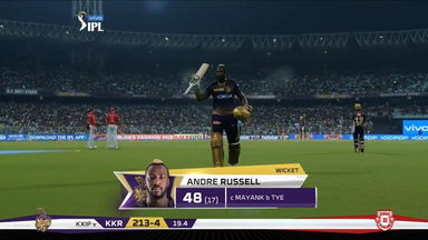 M06: KKR vs KXIP – Andre Russell Wicket