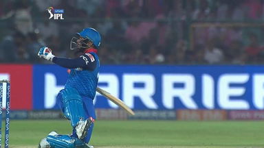 Rishabh Pant's falling pull shot