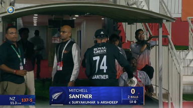 IND vs NZ 2026, 5th T20I: Mitchell Santner Wicket