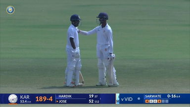 Ranji Trophy 2023/24, Vidarbha vs Karnataka, QF 1: Nikin Jose leads Karnataka's fight with patient 82(212)