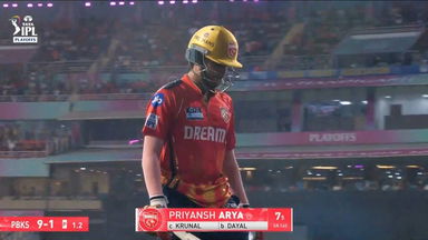 IPL 2025 Q1: PBKS vs RCB - Priyansh Arya Wicket